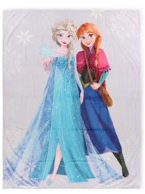 Disney Frozen Elsa & Anna Plush Throw Blanket 60x46 Pink | NEW
